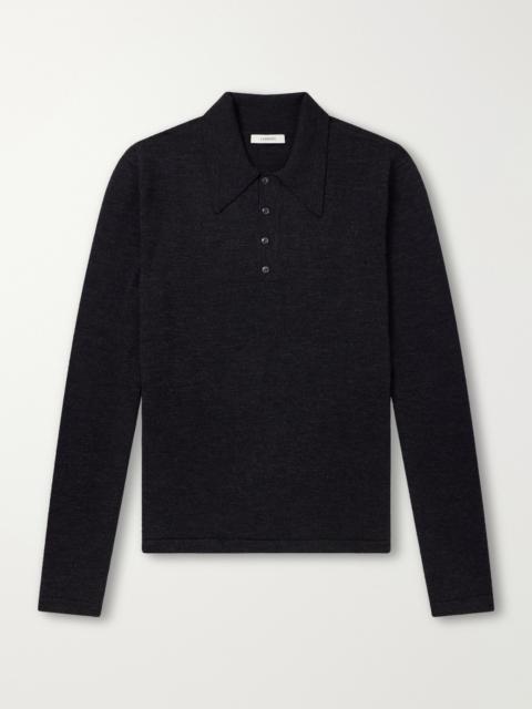 Lemaire Mouliné Wool Polo Shirt