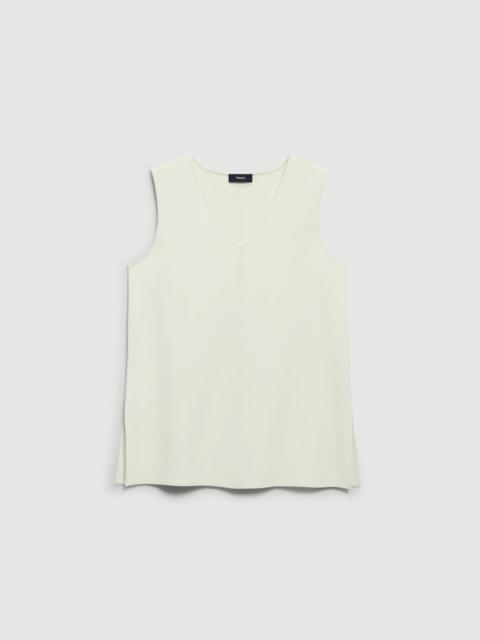 V-Neck Blouse in Admiral Crepe