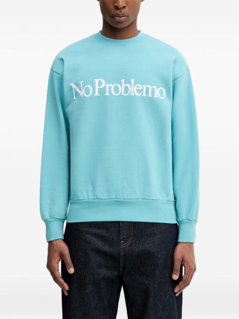 No Problemo No Problemo logo-print long sleeve sweater