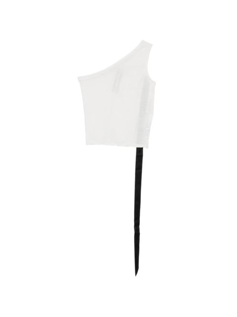 Rick Owens DRKSHDW Ziggy one-shoulder ribbon top