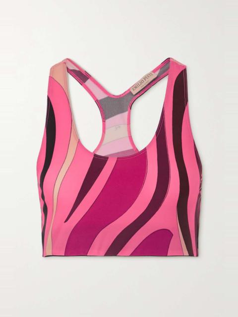 PUCCI Printed stretch sports bra