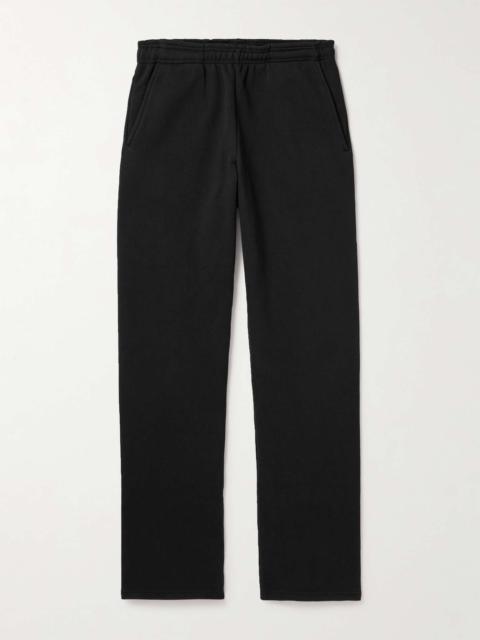 Straight-Leg Enzyme-Washed Cotton-Jersey Sweatpants