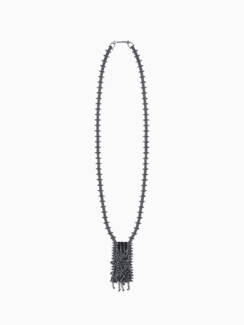 GIORGIO ARMANI NECKLACE IN ALUMINUM AND PYRITE WITH BRONZE AND SILVER