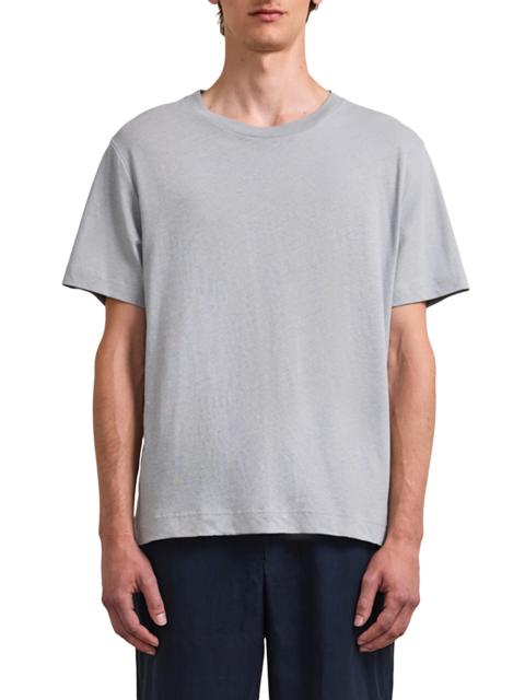 FRESCOBOL CARIOCA Men's Dinis Cotton-Linen T-Shirt - Coastal Blue