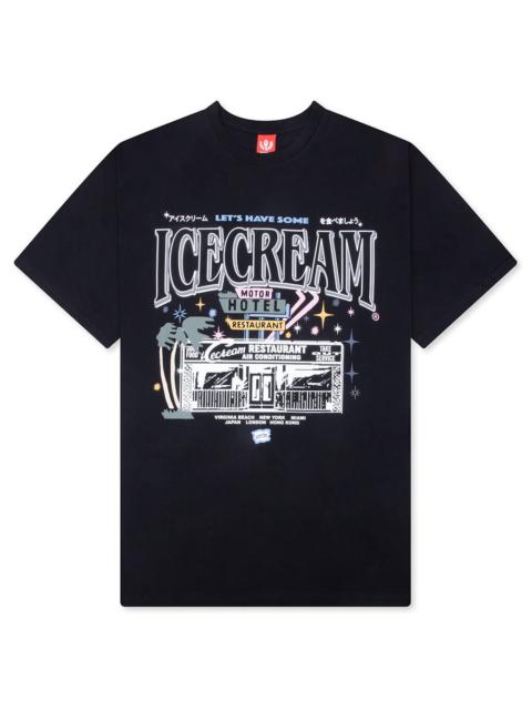 ICECREAM STORE FRONT S/S TEE - BLACK