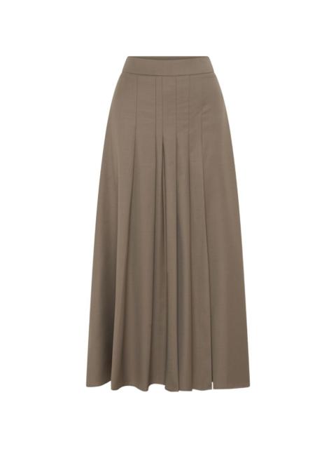 ANNA QUAN Sable pleated midi skirt