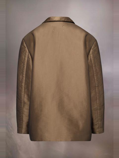 Maison Margiela Silk poly moiré caban coat