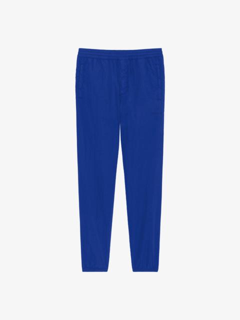 SLIM-FIT JOGGER PANTS IN EMBROIDERED NYLON