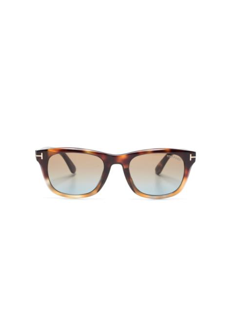 tortoiseshell wayfarer-frame glasses
