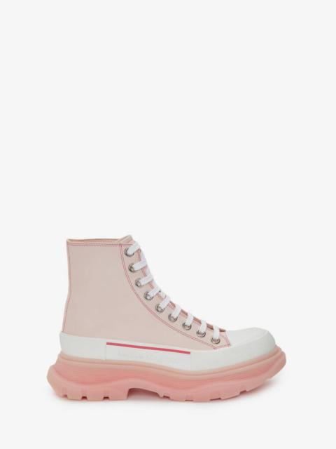 Alexander McQueen Tread Slick Boot in Tea Rose/white