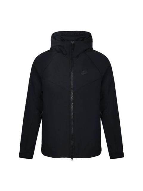 Nike Nike Logo Printing Splicing Hooded Jacket Black 928552-010