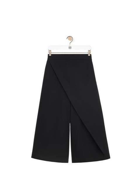Cropped wrap trousers in cotton