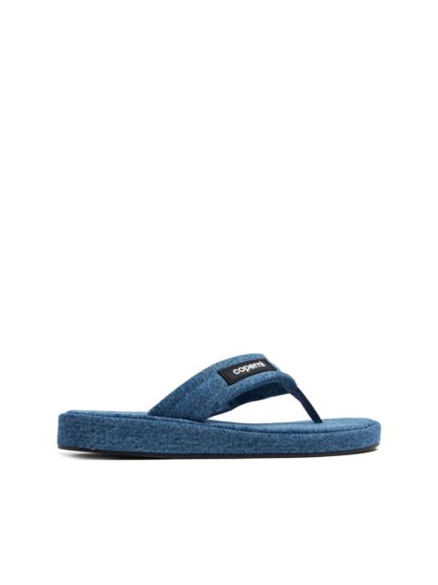 COPERNI logo-appliquÃ© denim flip-flops