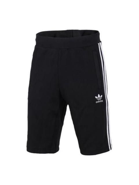 adidas originals Logo Printing Stripe Sports Shorts Black CE1542