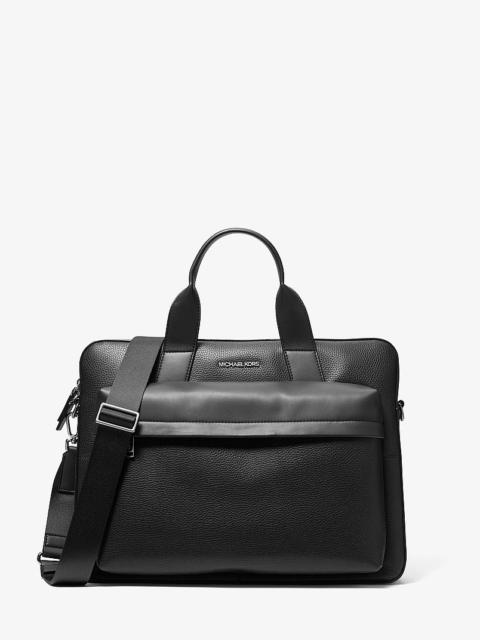 MICHAEL KORS Pacey Medium Pebbled Leather Pocket Briefcase
