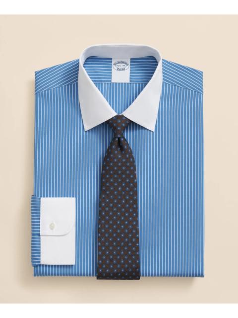 Brooks Brothers Pure Supima® Cotton Regular-Finish Ainsley Collar, Ground Stripe Dress Shirt