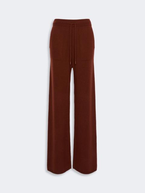 Max Mara FIABE Wide cashmere yarn trousers - RUST