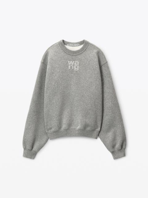 Alexander Wang SWEATSHIRT IN GLITTER TERRY