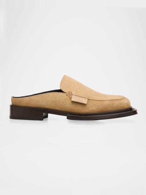 Moschino Men's Suede Loafer Mules