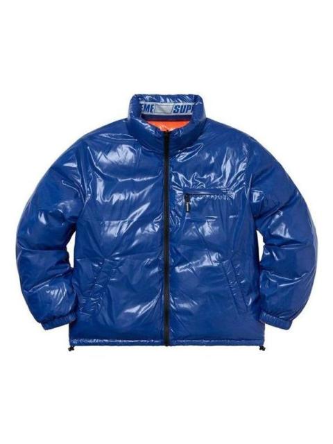 Supreme Shiny Reversible Puffy Jacket 'Blue Orange' SUP-SS20-165