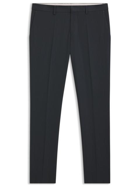 BOSS MELANGE SLIM-FIT TROUSERS IN A WOOL BLEND