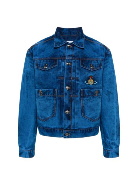 Vivienne Westwood Orb-logo-embroidery denim jacket