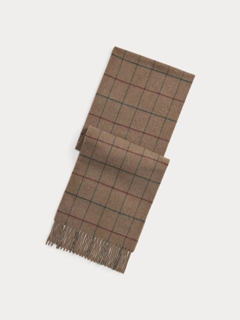 Polo Ralph Lauren Windowpane Cashmere-Wool Scarf