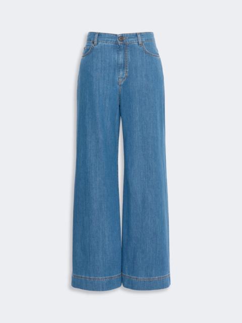 WEEKEND Max Mara VEGA Cotton denim wide-leg jeans - NAVY