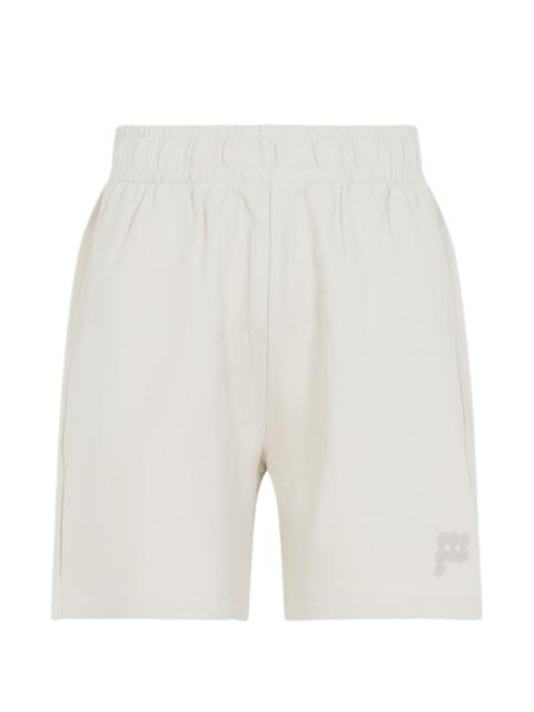 PANGAIA embroidered-logo cotton shorts