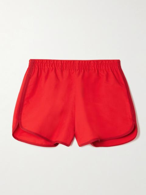 STAUD Anchor Piped Cotton-blend Shorts