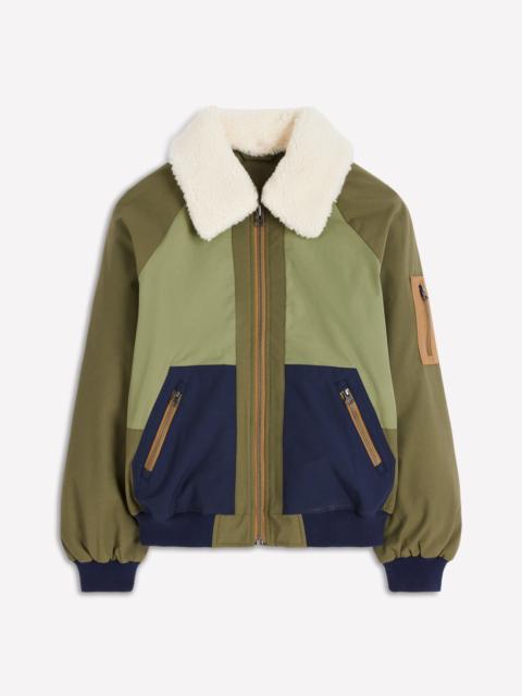 BODEN Borg Detail Bomber Jacket-Woodland Green
