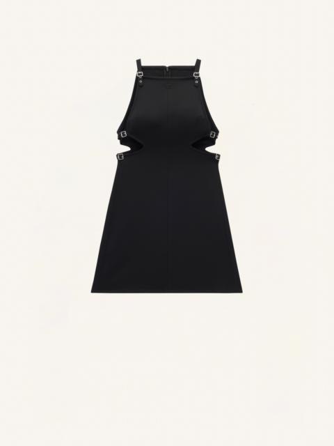 courrèges SLASH BUCKLE TWILL DRESS | REVERSIBLE