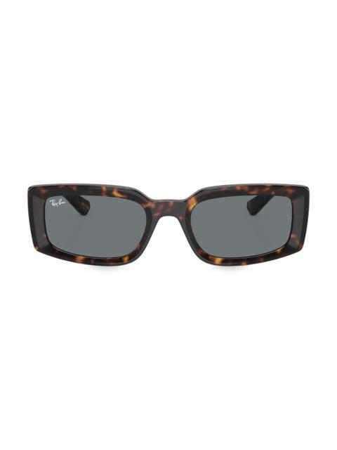 Ray-Ban Women's RB4395 54MM Rectangular Sunglasses - Dark Havana Blue