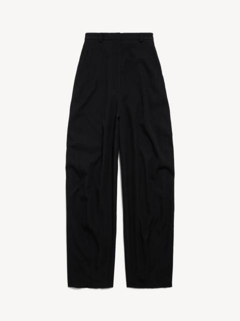 BALENCIAGA Women's High Waist Barrel Pants in Black
