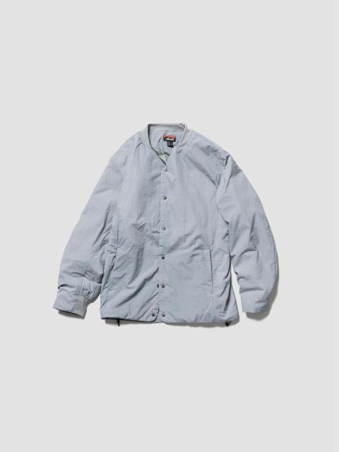 Nigel Cabourn Nanga No Collar Soft Down Cardigan in Grey