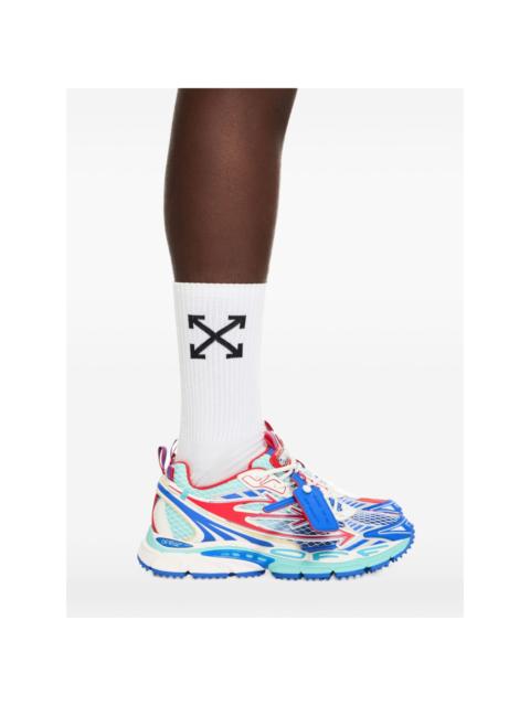 Off-White Be Right Back Fishnet arrow sneakers