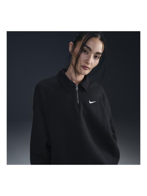 Nike (WMNS) 나이키 스포츠웨어 피닉스 양털 티셔츠 '블랙' FZ3208-010