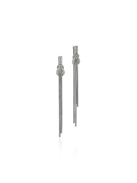 JOHN HARDY Love Knot Drop Earring, Sterling Silver, Diamonds