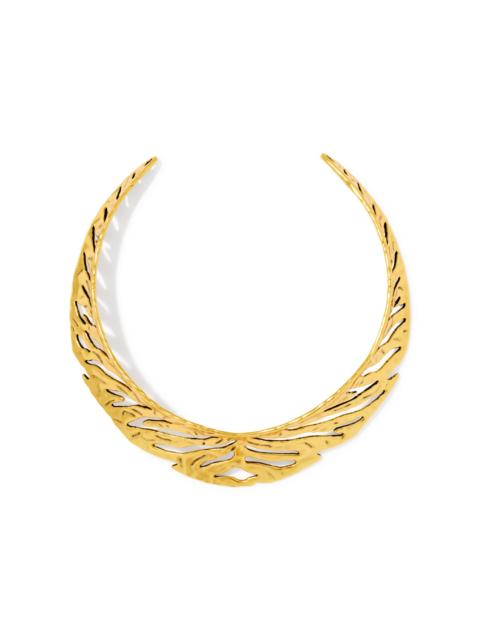 KENDRA SCOTT Tiger Striped Daphne Vintage Gold Statement Necklace
