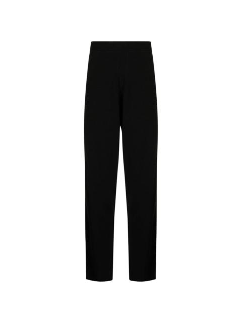 elasticated-waist cotton-cashmere blend trousers