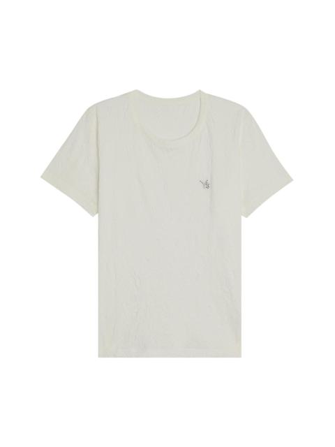 Y's Logo Embroidery Patch Border Stripe T-Shirt 'White'