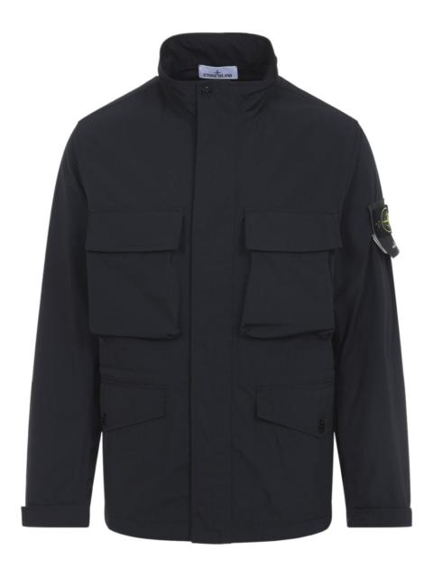 Stone Island flap-pocket logo-patch jacket