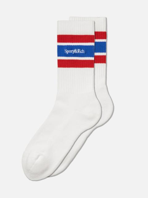 Sporty & Rich SERIF LOGO SOCKS