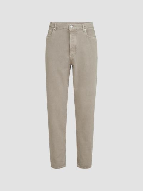 Brunello Cucinelli Men's Garment-Dyed Denim Iconic Fit Five-Pocket Jeans - Brown