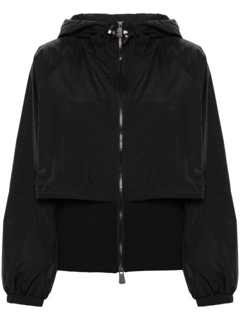 layered hooded jacket