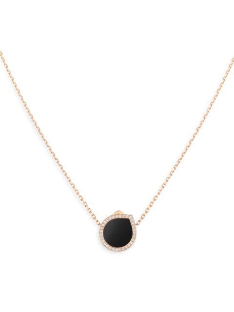 REPOSSI Women's Antifer 18K Rose Gold, Black Onyx & 0.18 TCW Diamond Pendant Necklace - Onyx