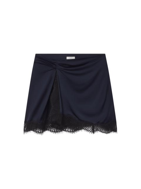 A.L.C. Dion Satin and Lace Mini Skirt