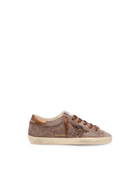 Golden Goose Super Star suede upper and toe glitter star laminated