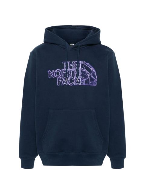 logo-print jersey hoodie
