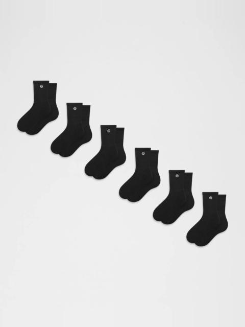 lululemon Unisex Daily Essential Quarter Socks *6 Pack